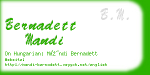 bernadett mandi business card